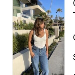 Forever 21 white crochet tank. Size L.